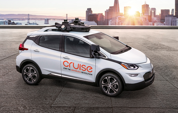 Car from GM Cruise LLC, a driverless car company that tests and develops autonomous car technology.